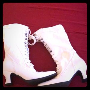 Ellie granny boots vintage lace mary poppins 8 guc